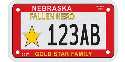 Nebraska Gold Star Family license plate