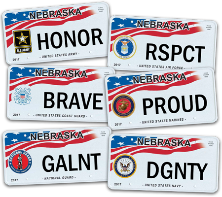Nebraska Military Honor license plates